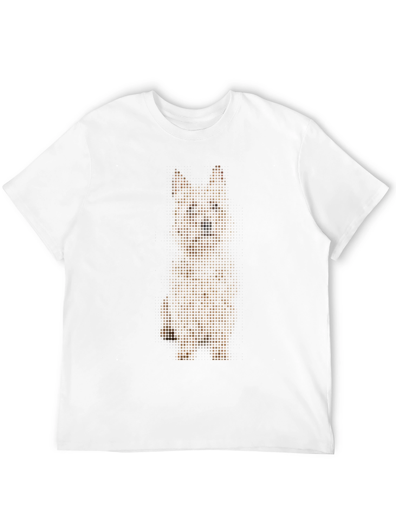 German Shepherd Dot Art Black T-Shirt