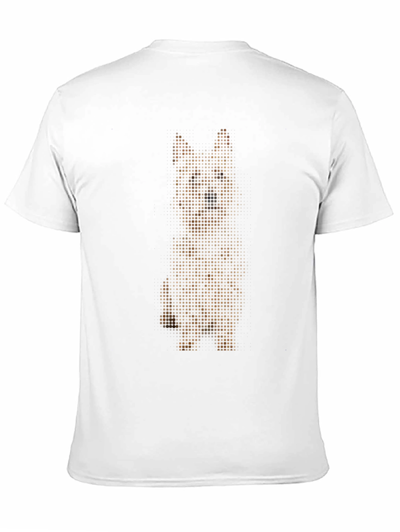 German Shepherd Dot Art Black T-Shirt