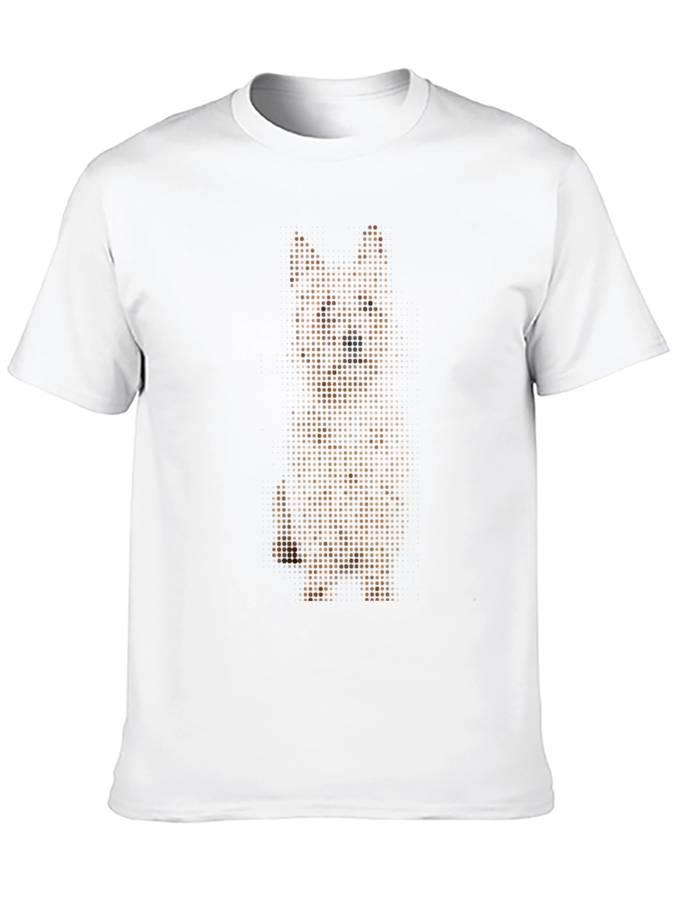 German Shepherd Dot Art Black T-Shirt
