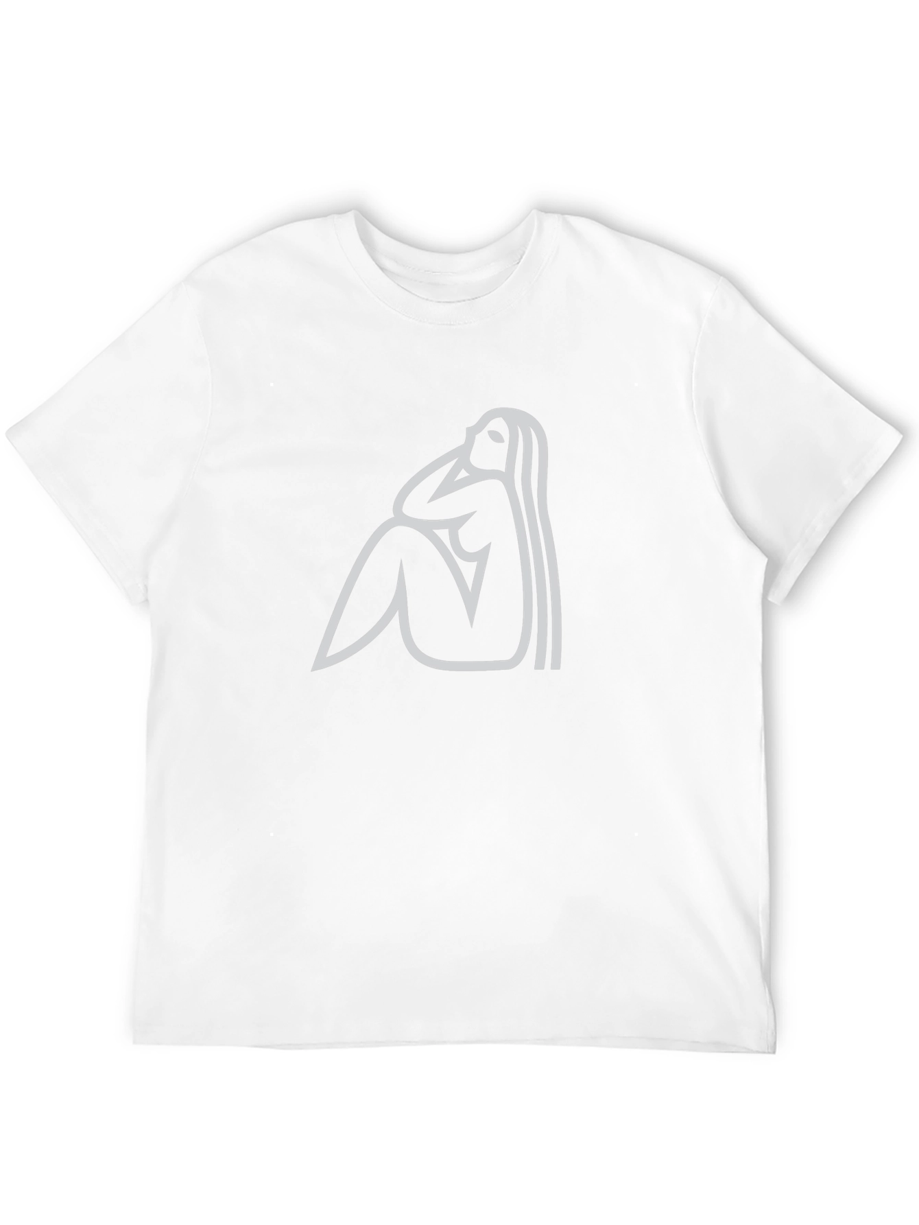 Abstract Woman Graphic Tee - Black