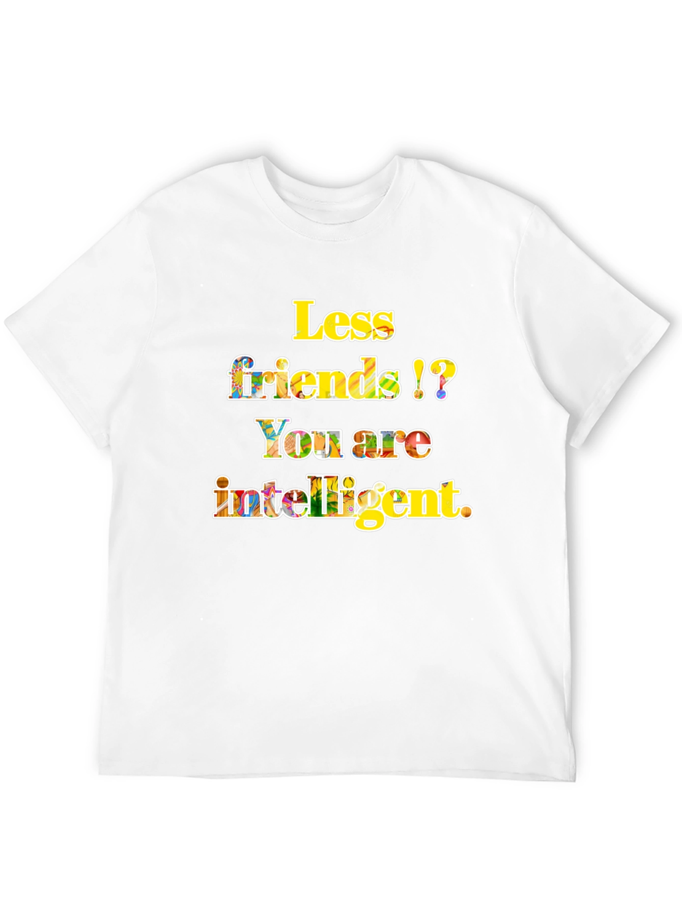Intelligent Less Friends Black Graphic Tee