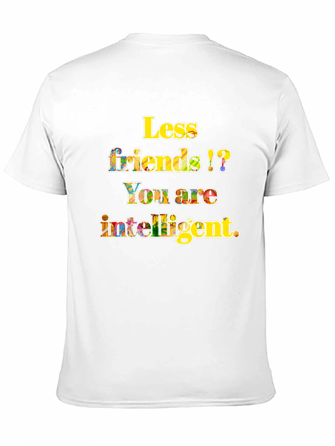 Intelligent Less Friends Black Graphic Tee