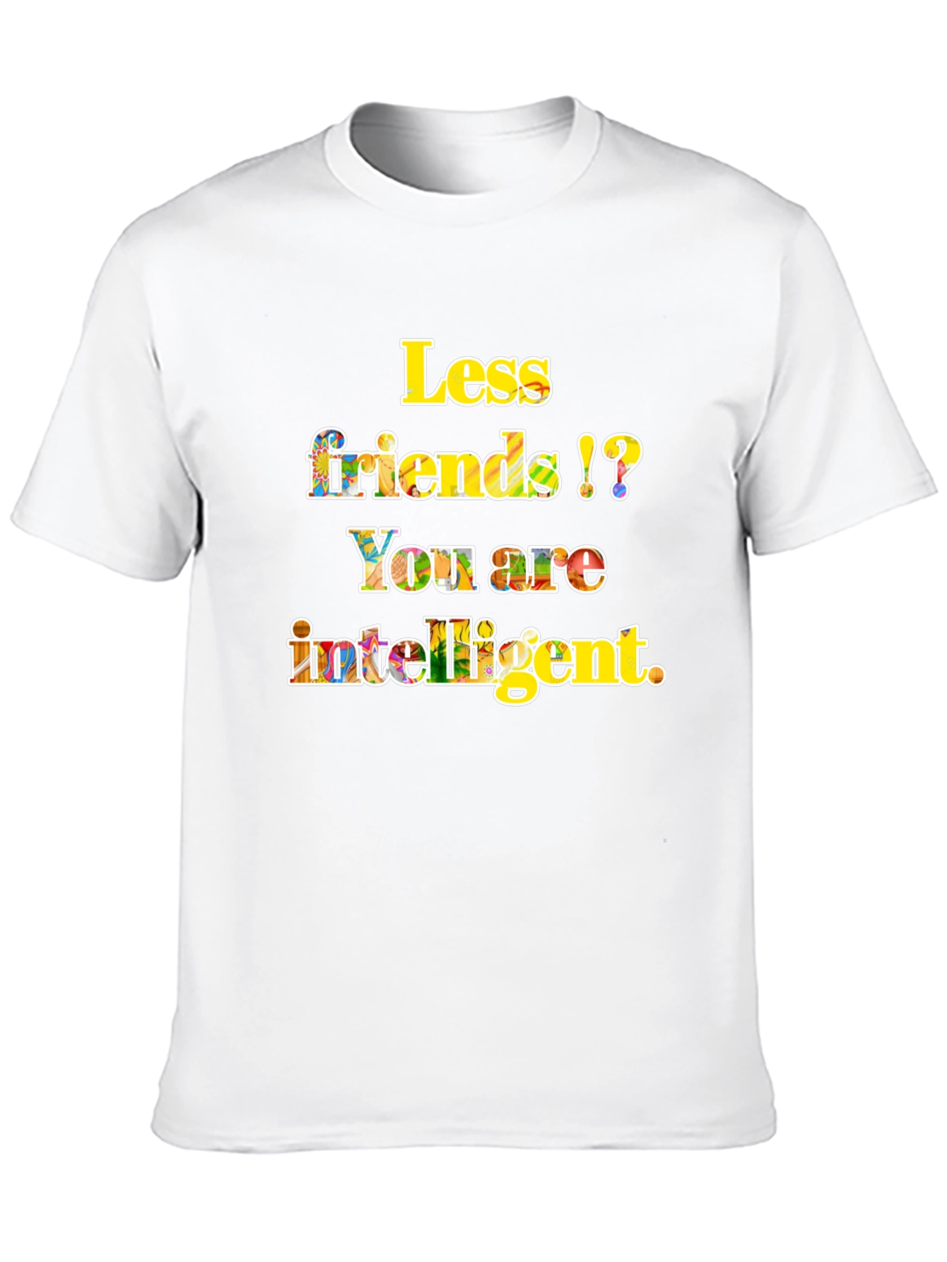 Intelligent Less Friends Black Graphic Tee