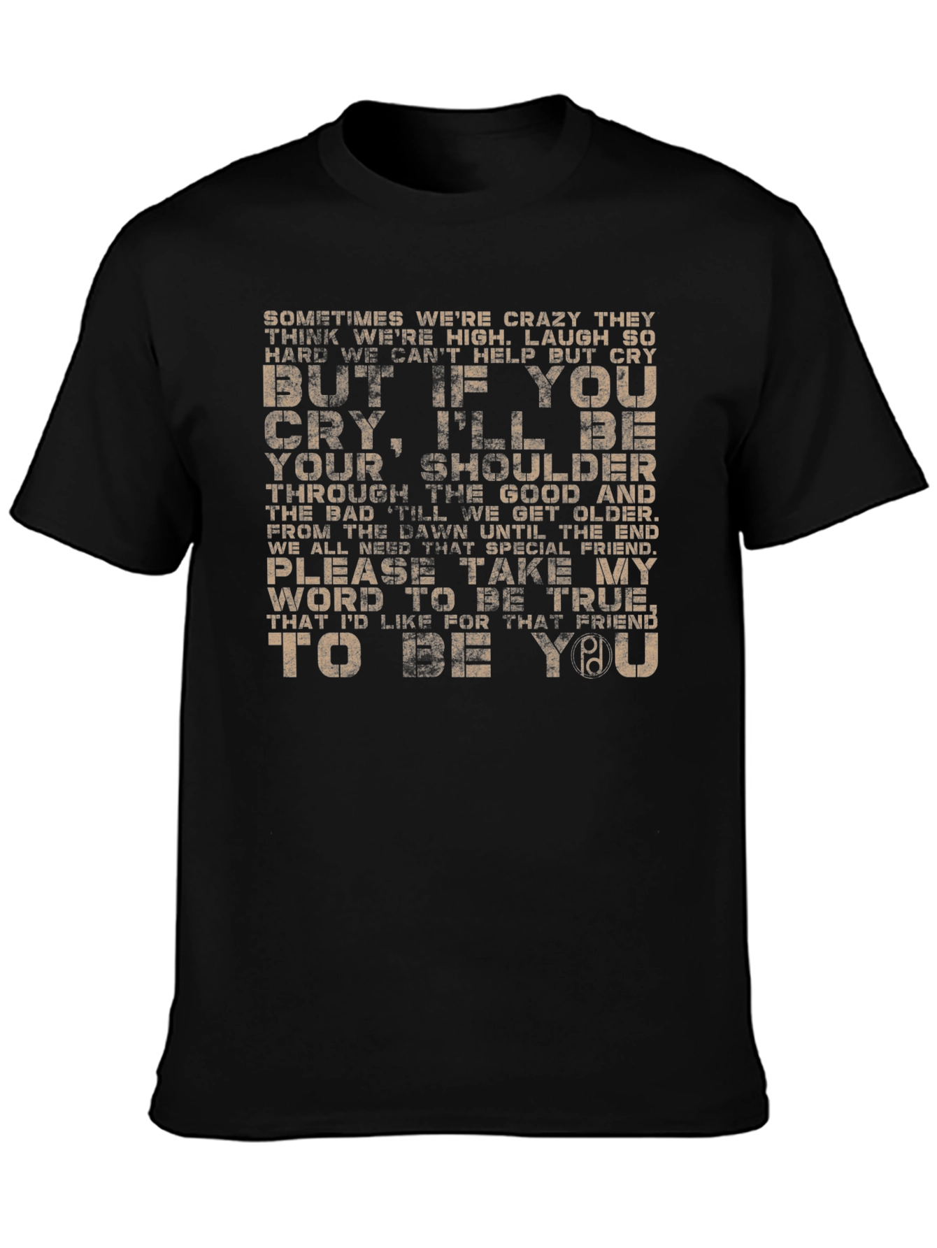Emotional Support Black Graphic Tee