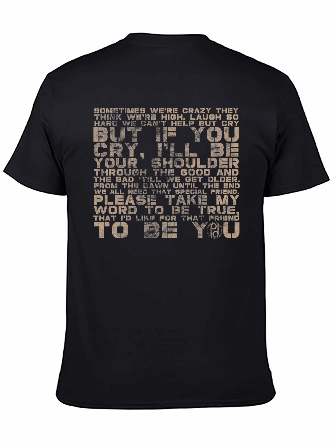Emotional Support Black Graphic Tee