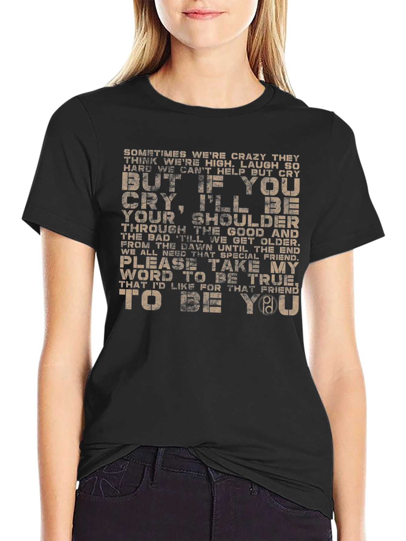 Emotional Support Black Graphic Tee