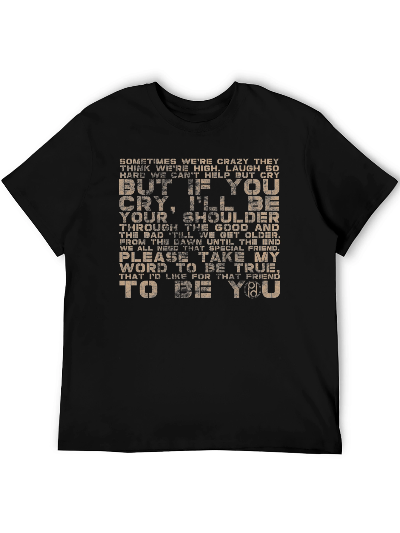 Emotional Support Black Graphic Tee