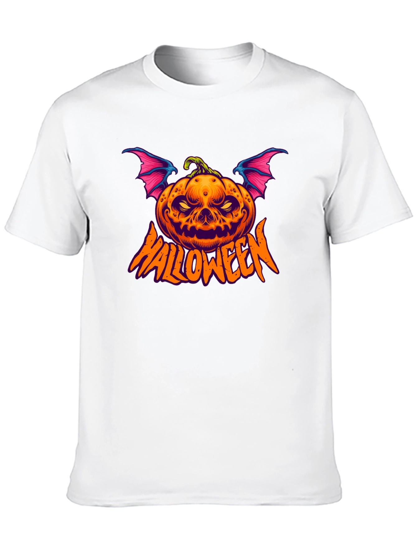 Halloween Pumpkin Bat Graphic Tee