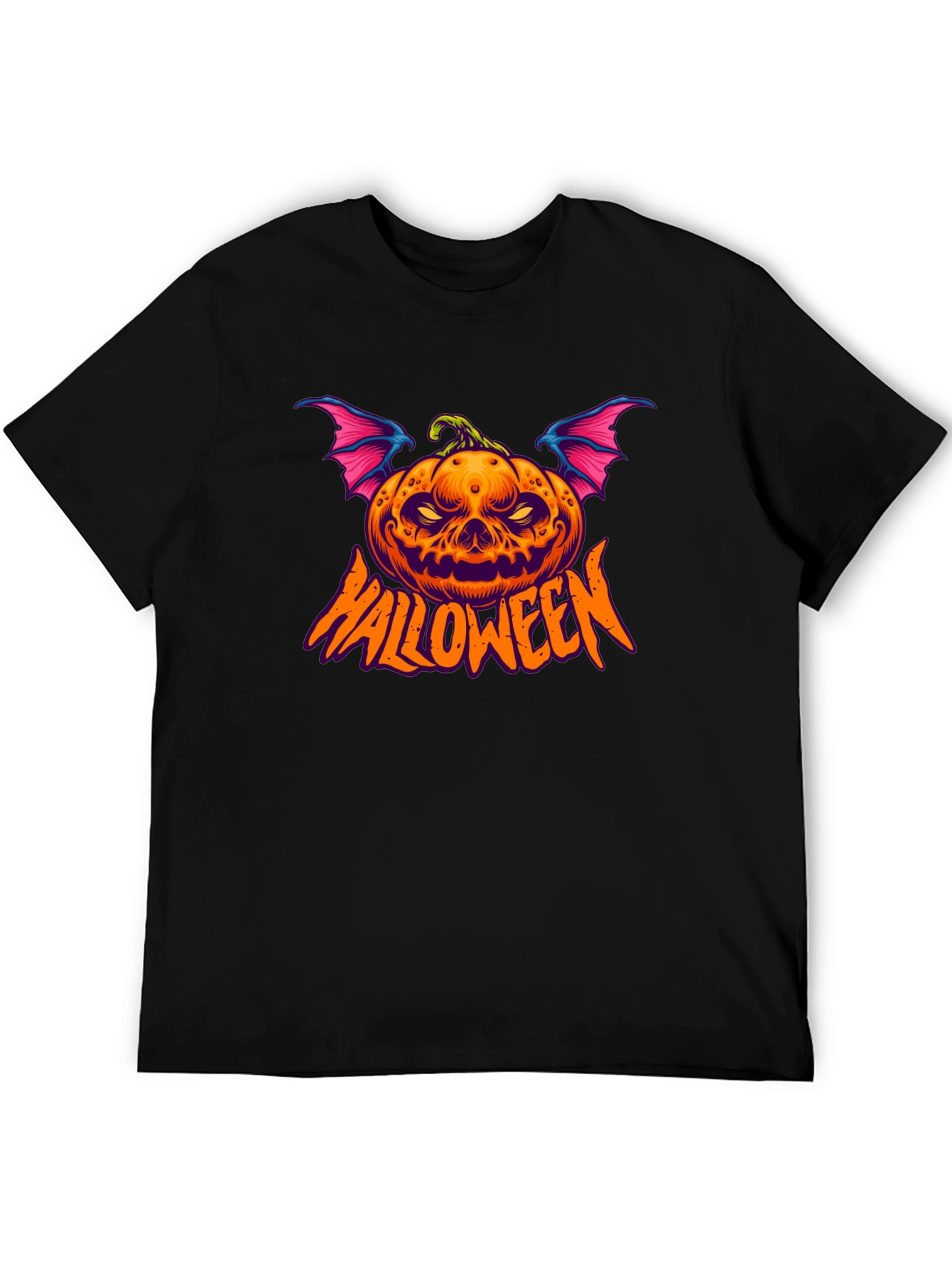 Halloween Pumpkin Bat Graphic Tee