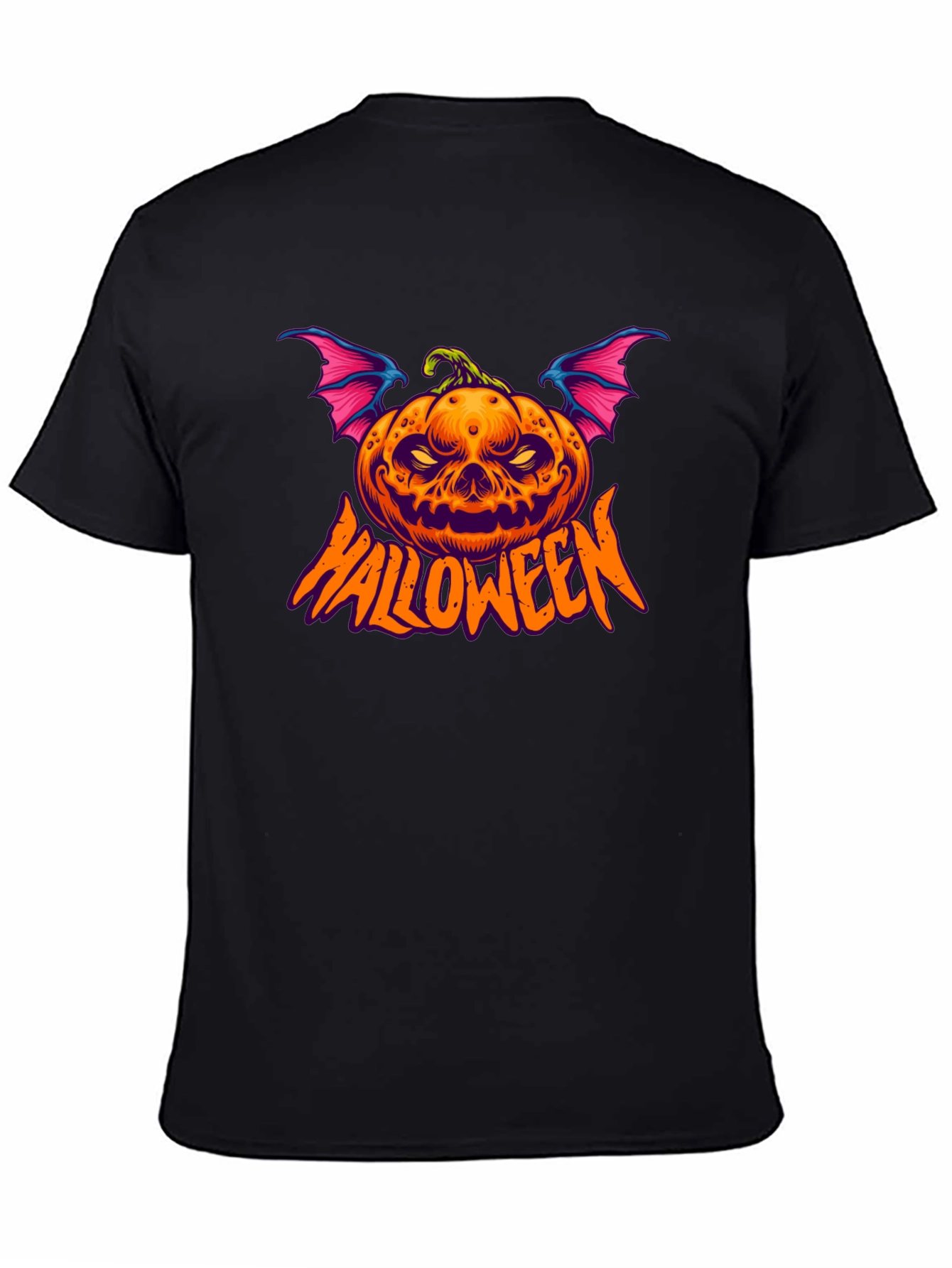 Halloween Pumpkin Bat Graphic Tee
