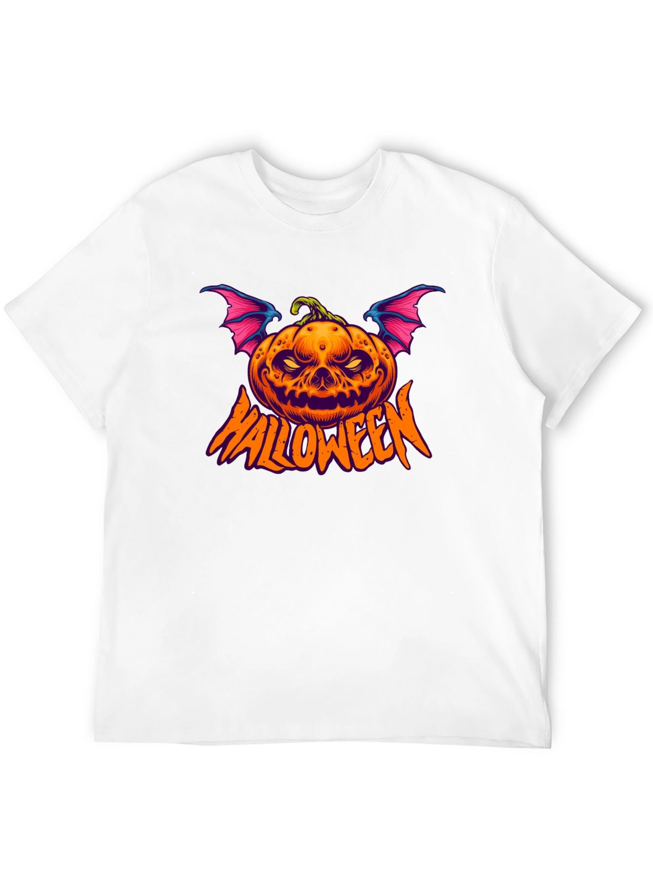 Halloween Pumpkin Bat Graphic Tee