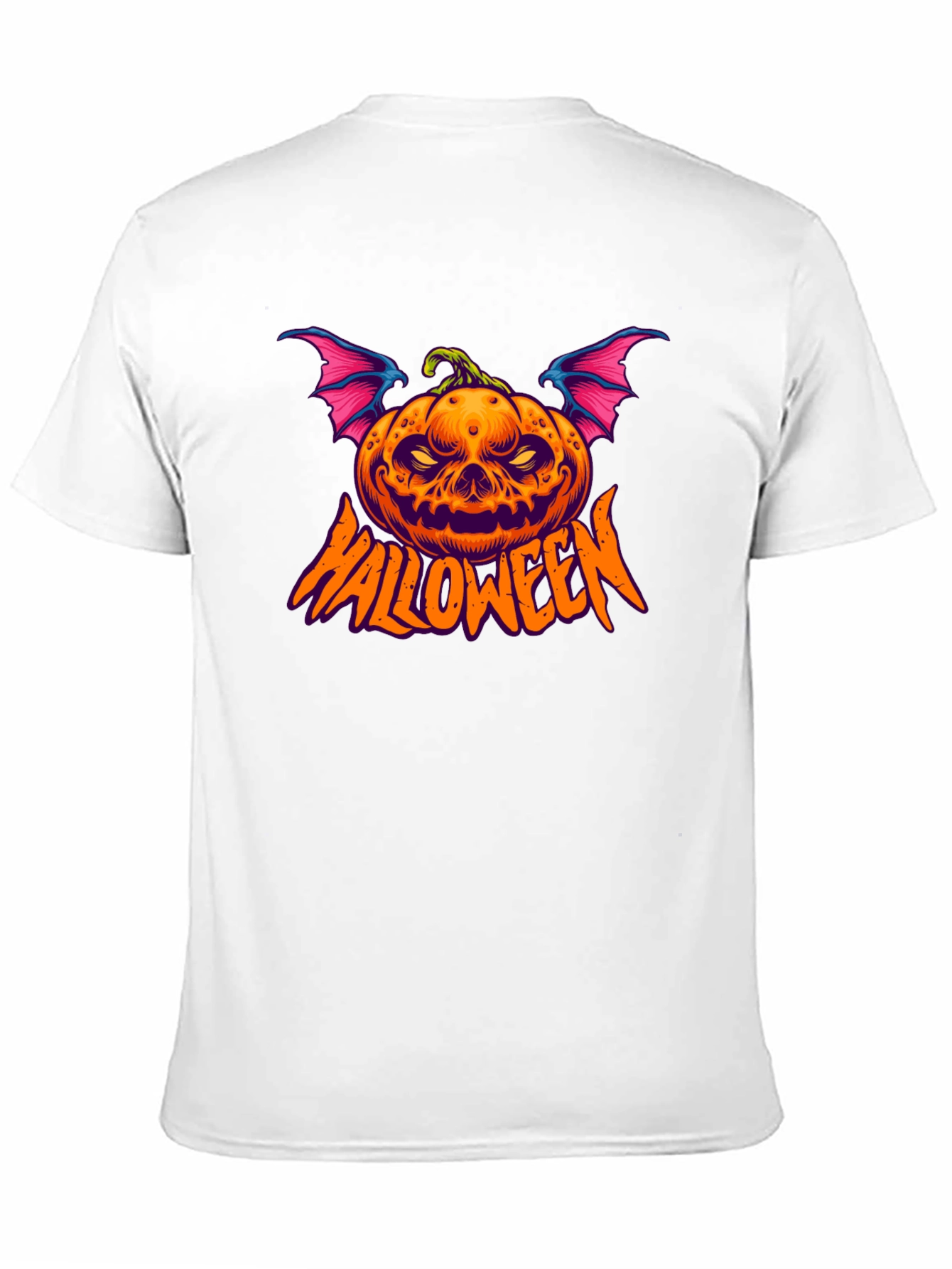 Halloween Pumpkin Bat Graphic Tee
