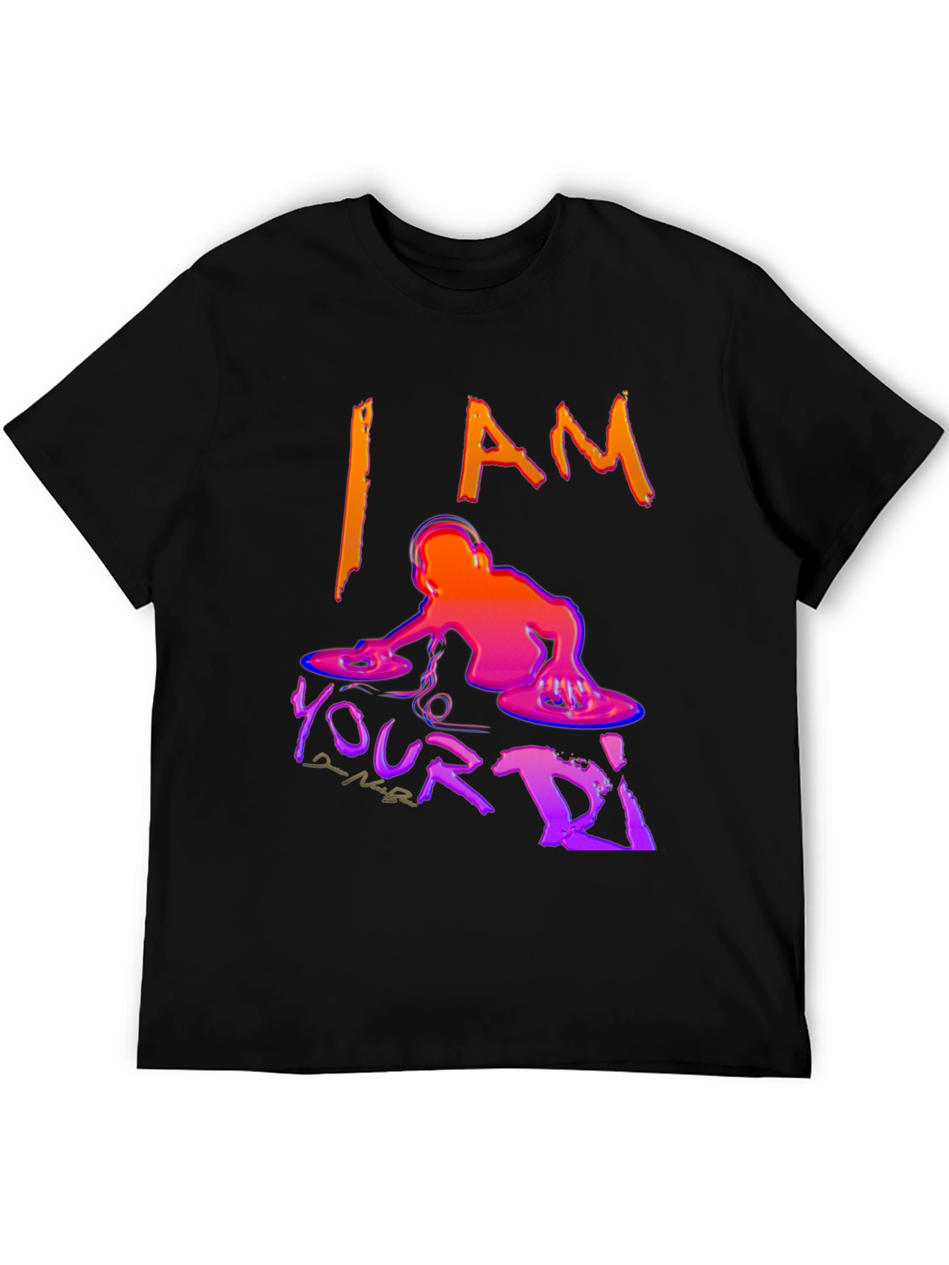 I AM Your DJ Black Graphic T-Shirt