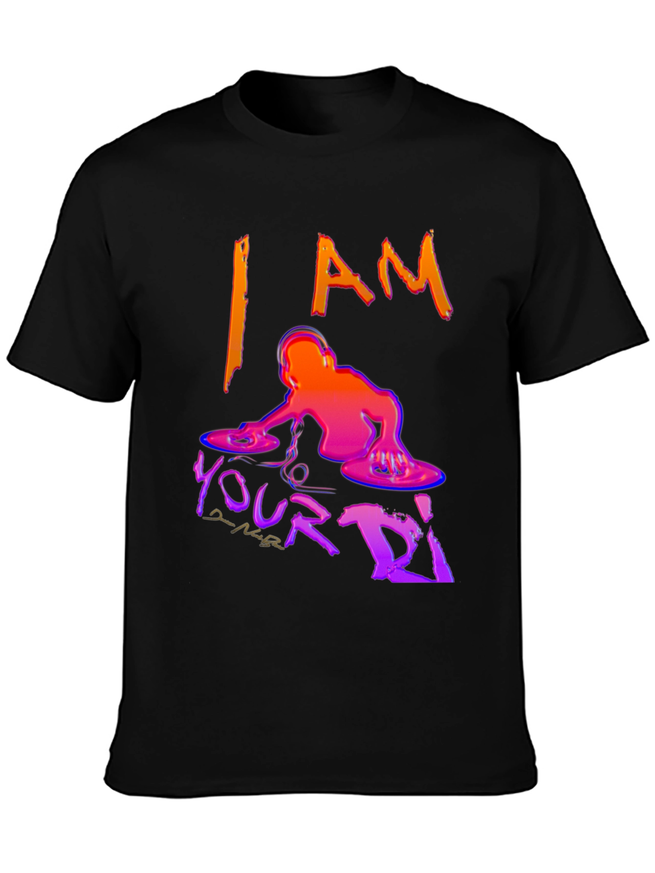 I AM Your DJ Black Graphic T-Shirt