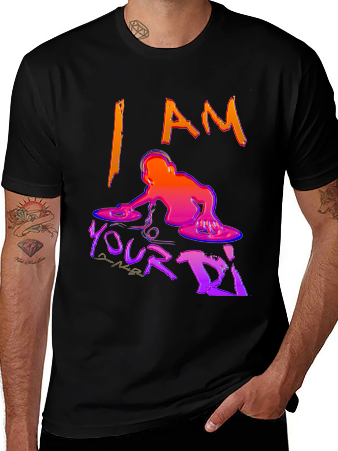 I AM Your DJ Black Graphic T-Shirt