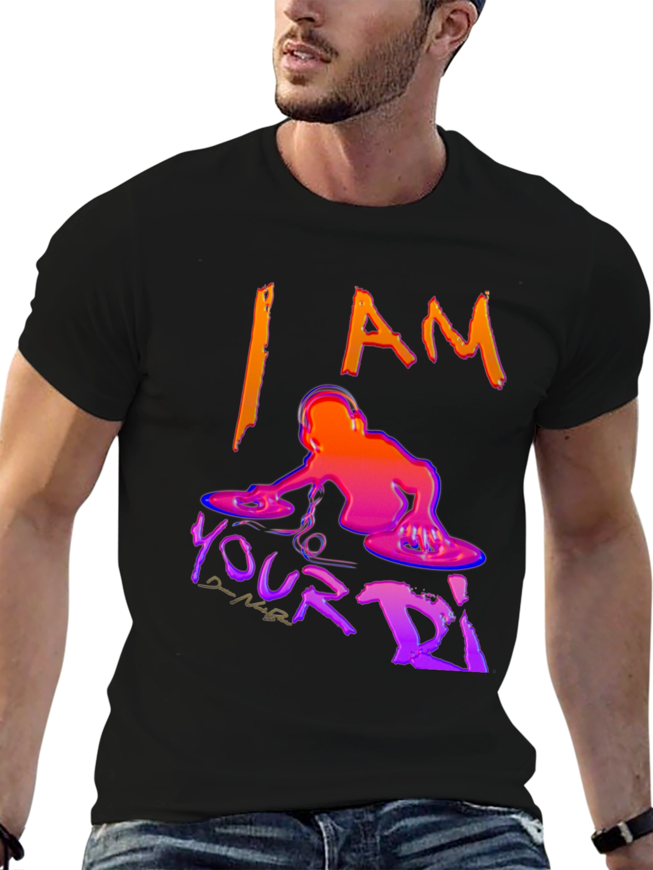 I AM Your DJ Black Graphic T-Shirt