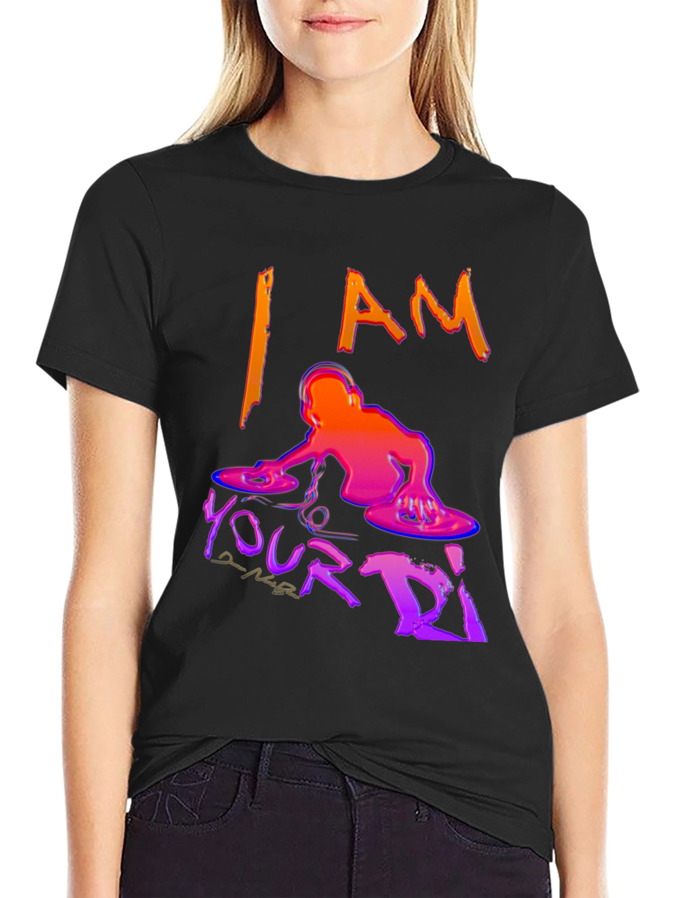 I AM Your DJ Black Graphic T-Shirt