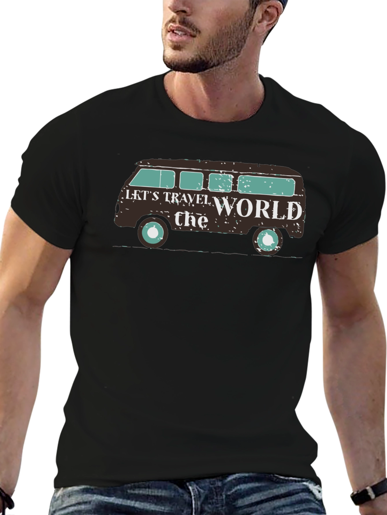 Lets Travel the World Graphic T-Shirt