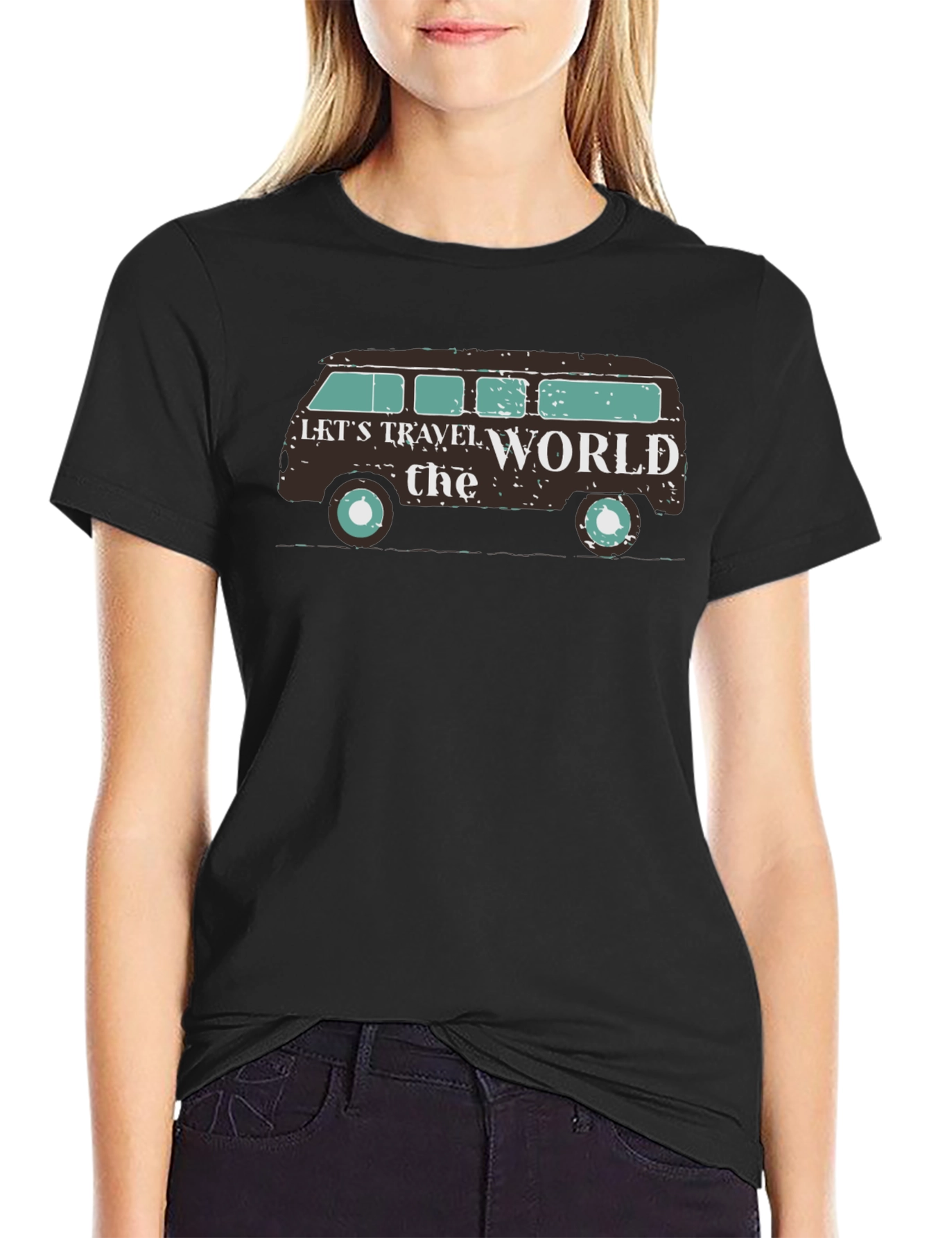 Lets Travel the World Graphic T-Shirt