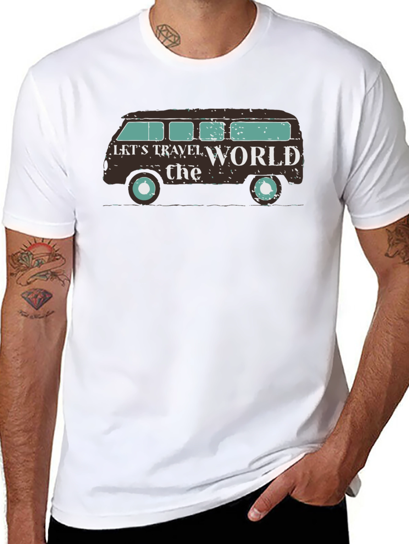 Lets Travel the World Graphic T-Shirt