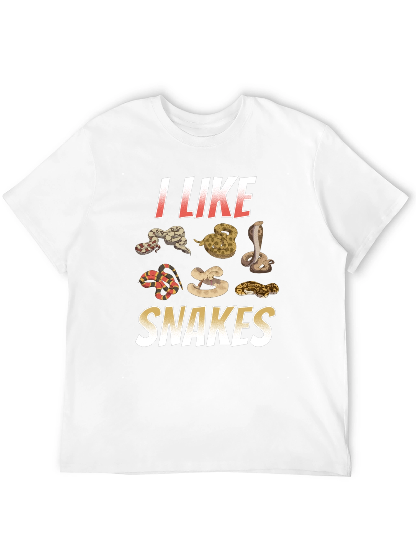 I Like Snakes Graphic Tee - Black Cotton T-Shirt