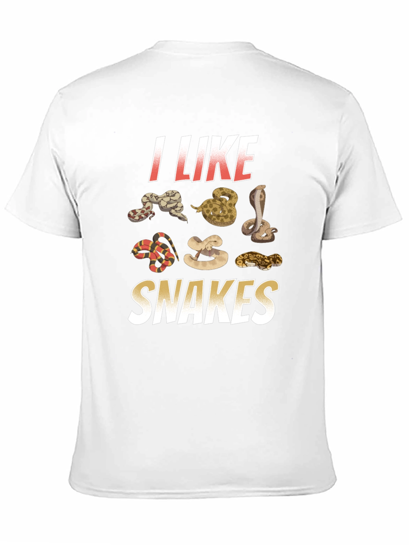I Like Snakes Graphic Tee - Black Cotton T-Shirt