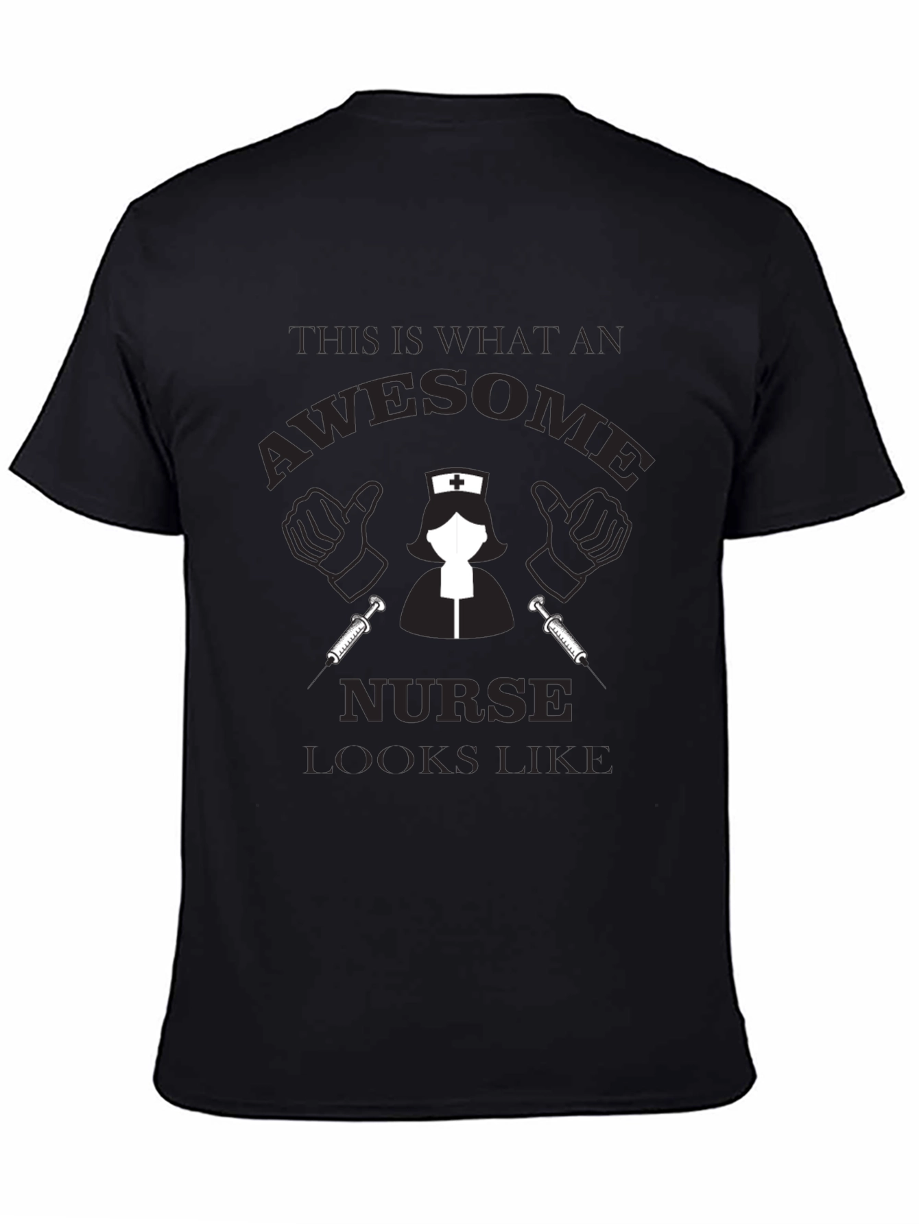 Awesome Nurse T-Shirt - Black Graphic Tee