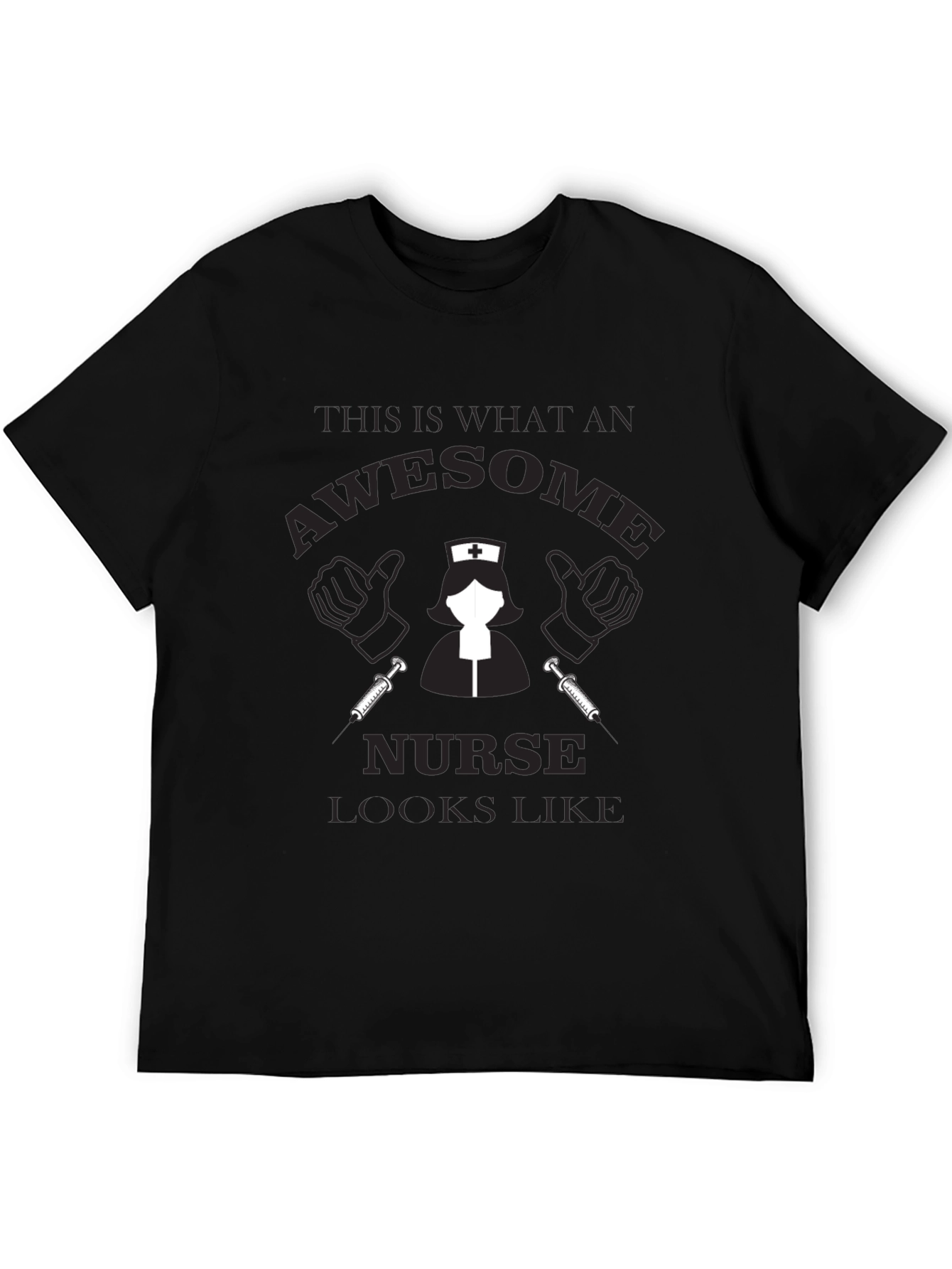 Awesome Nurse T-Shirt - Black Graphic Tee