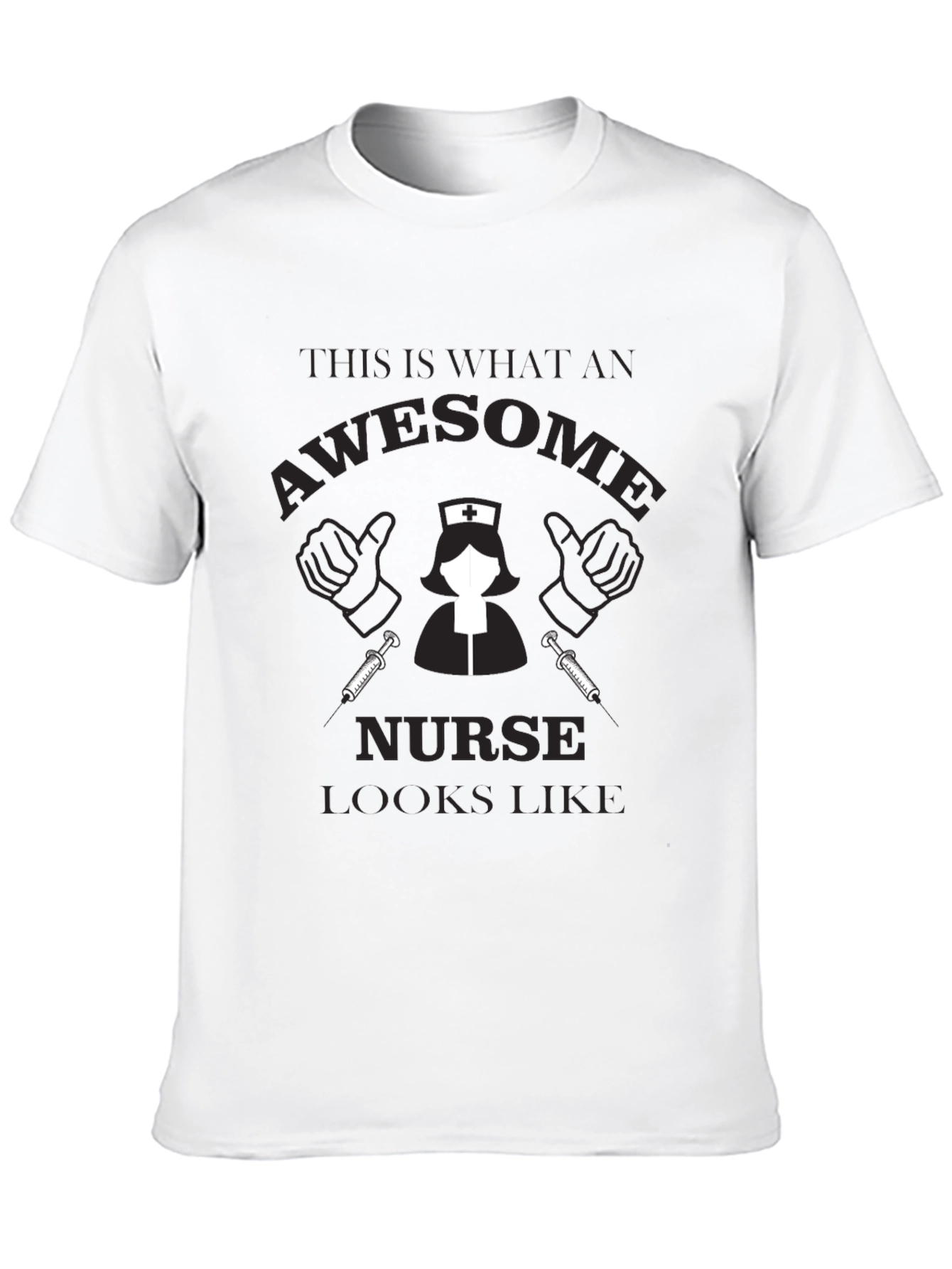 Awesome Nurse T-Shirt - Black Graphic Tee