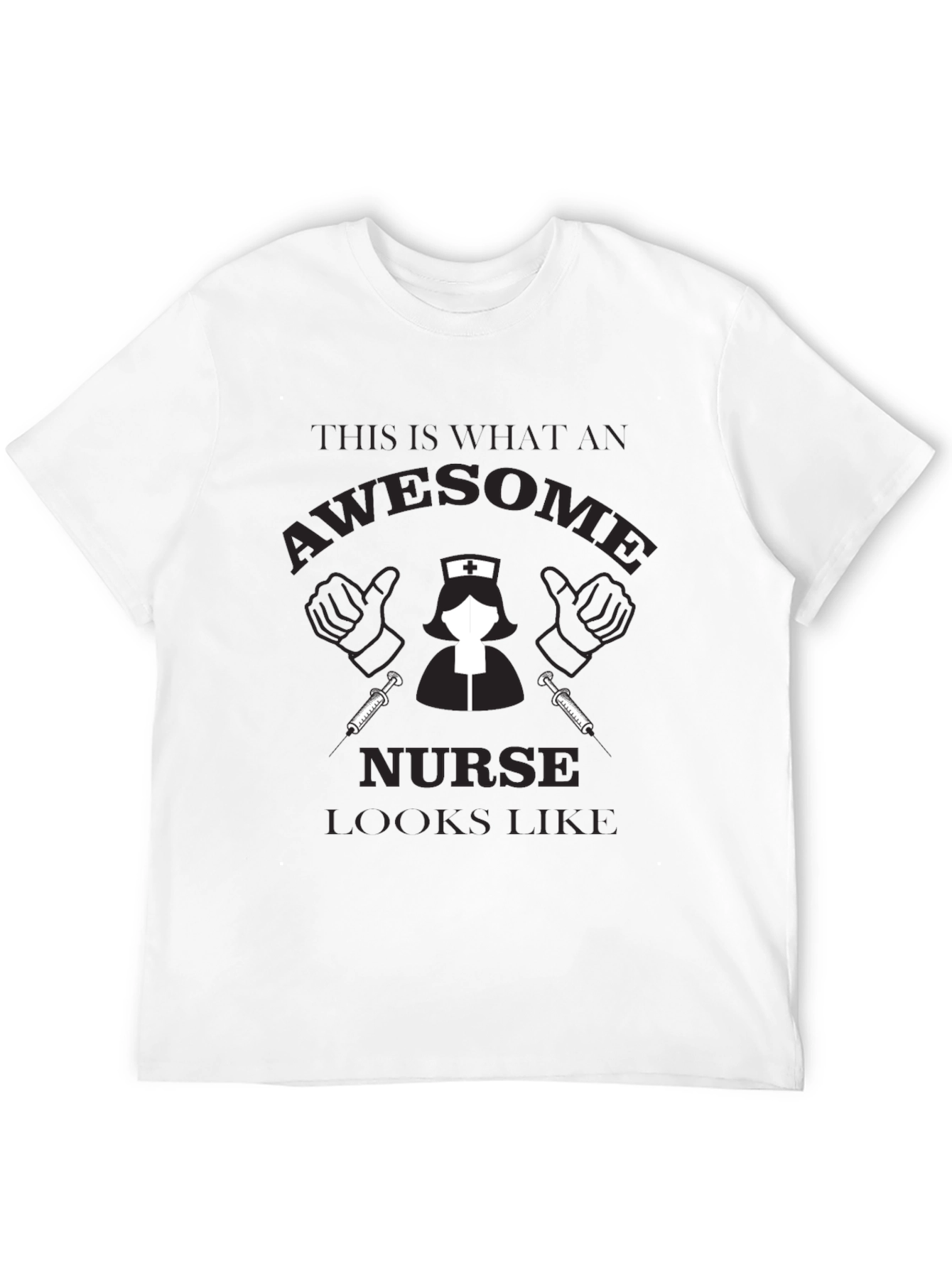 Awesome Nurse T-Shirt - Black Graphic Tee