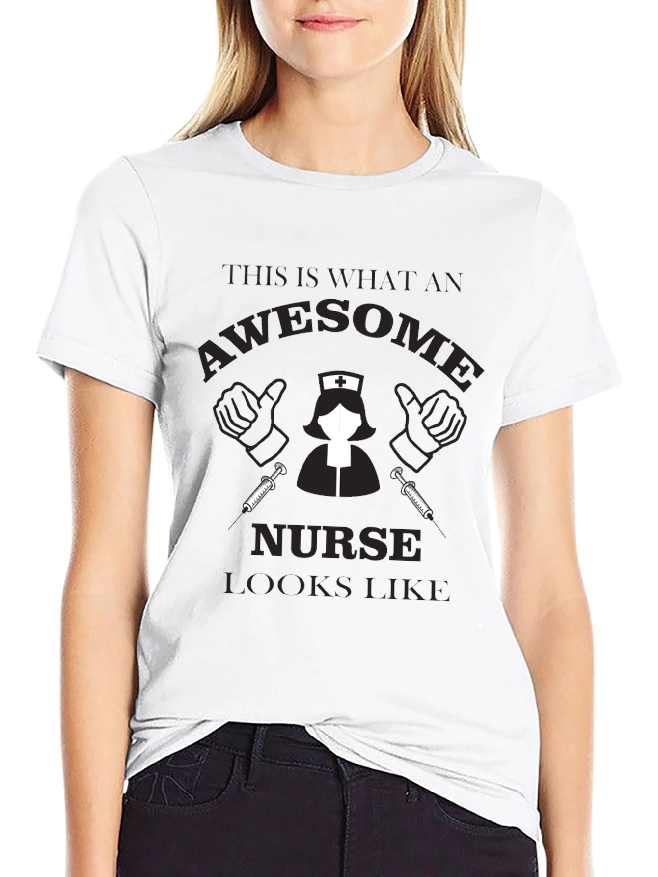 Awesome Nurse T-Shirt - Black Graphic Tee