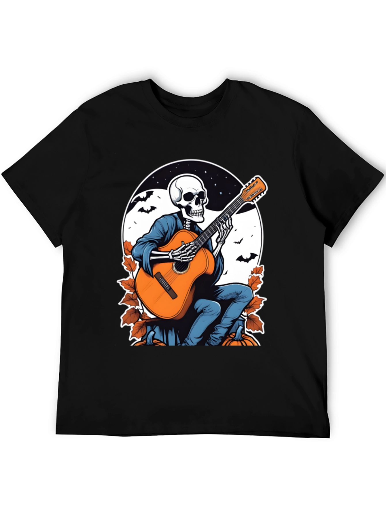 Skeleton Guitarist Graphic T-Shirt