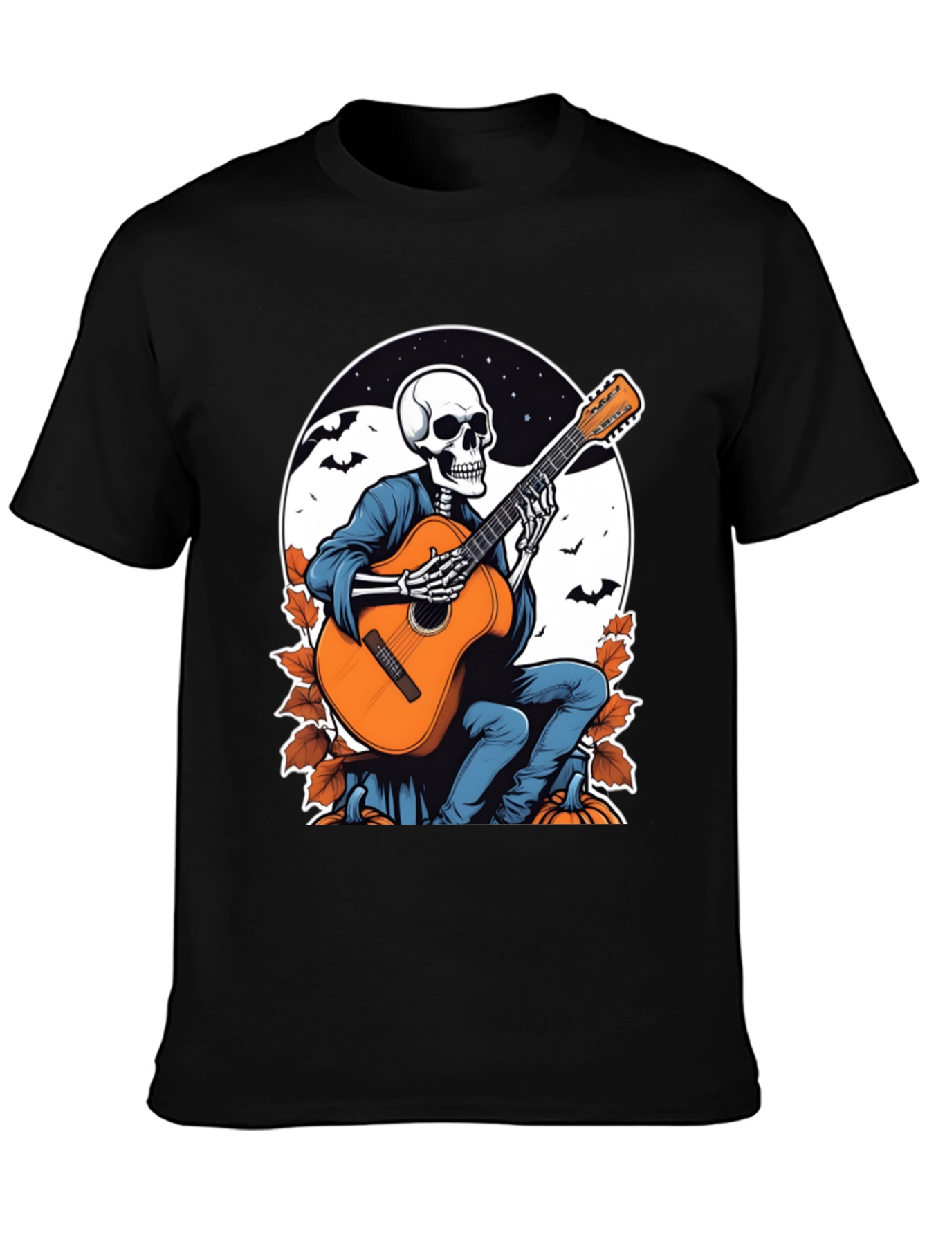 Skeleton Guitarist Graphic T-Shirt