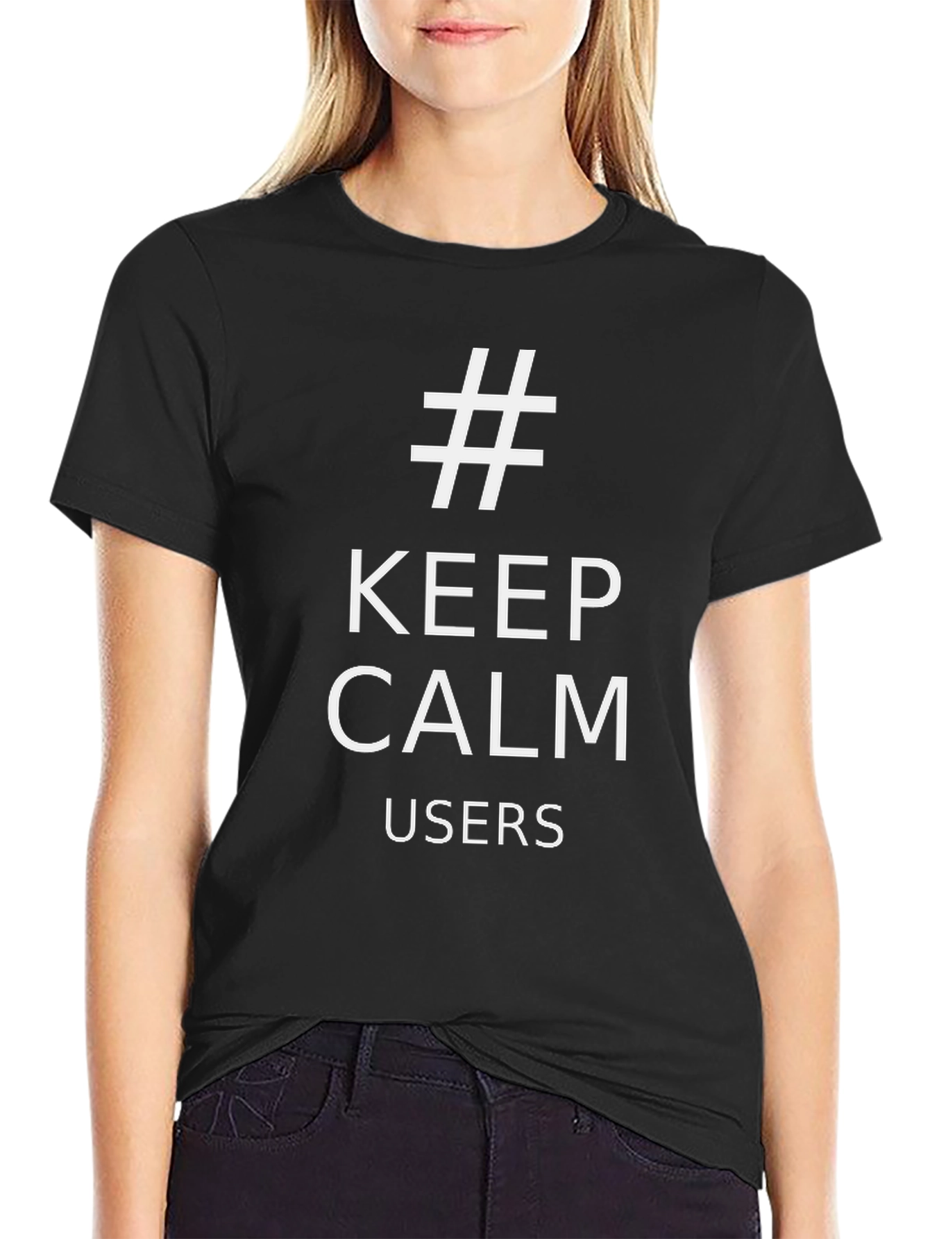 Keep Calm Users Black T-Shirt
