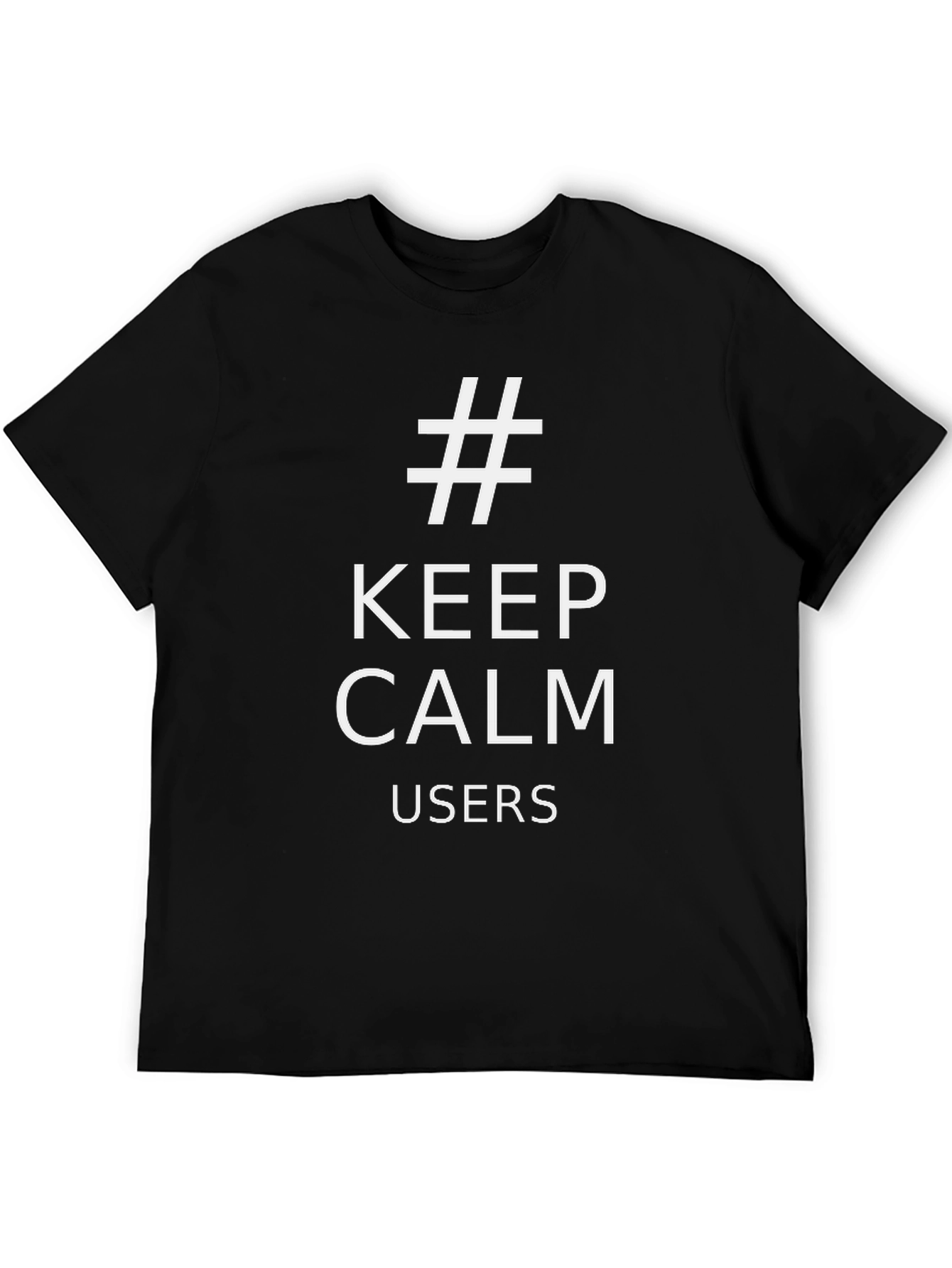 Keep Calm Users Black T-Shirt