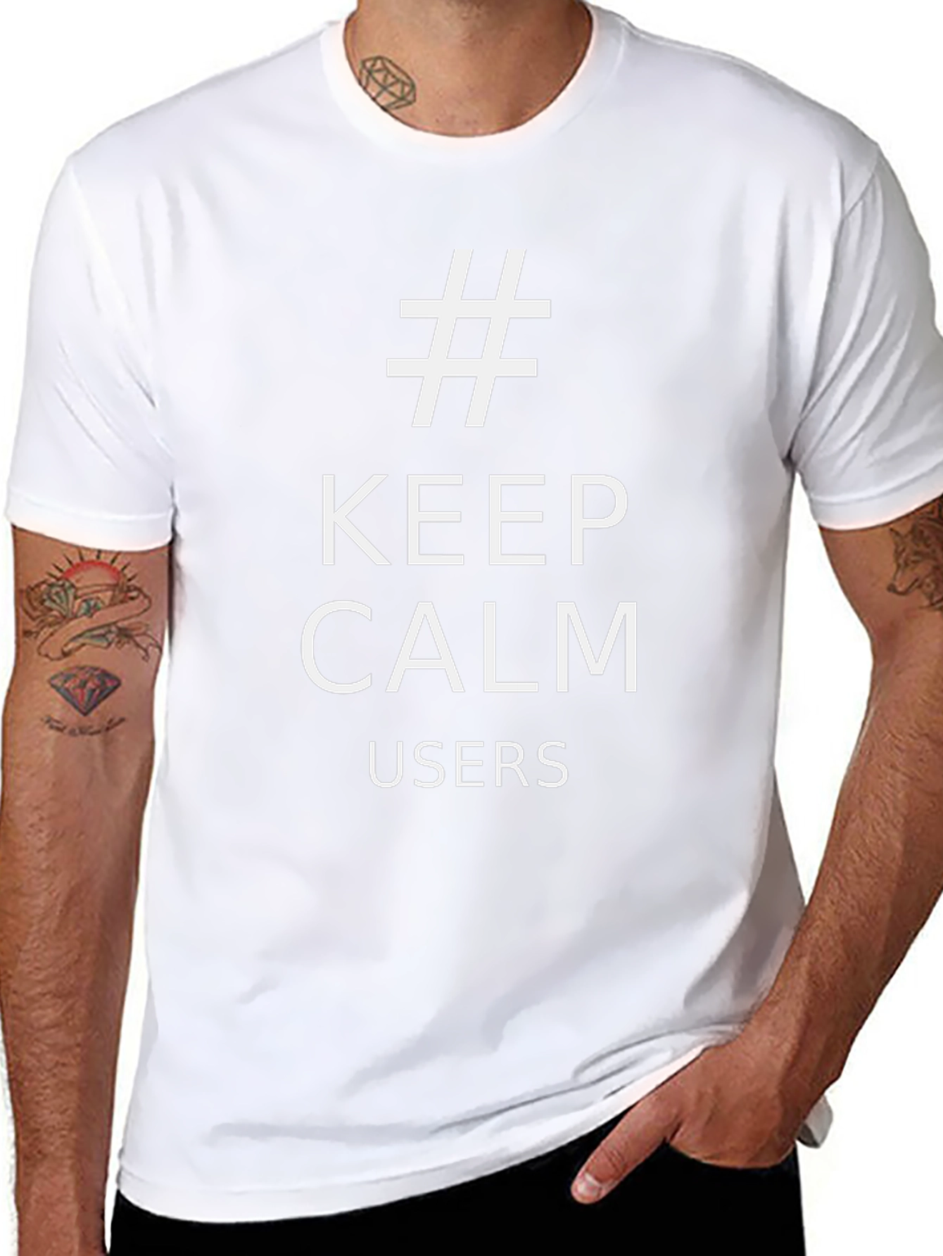 Keep Calm Users Black T-Shirt