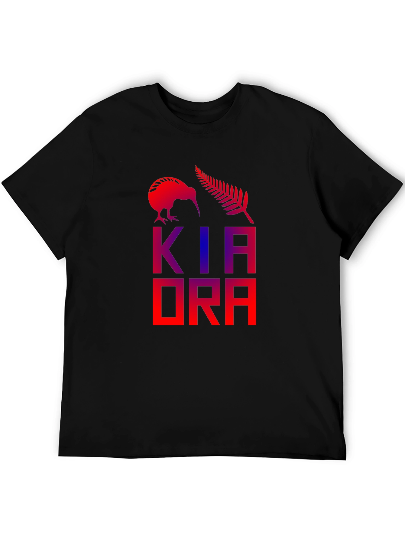 Kia Ora Tee - Kiwi & Fern Design