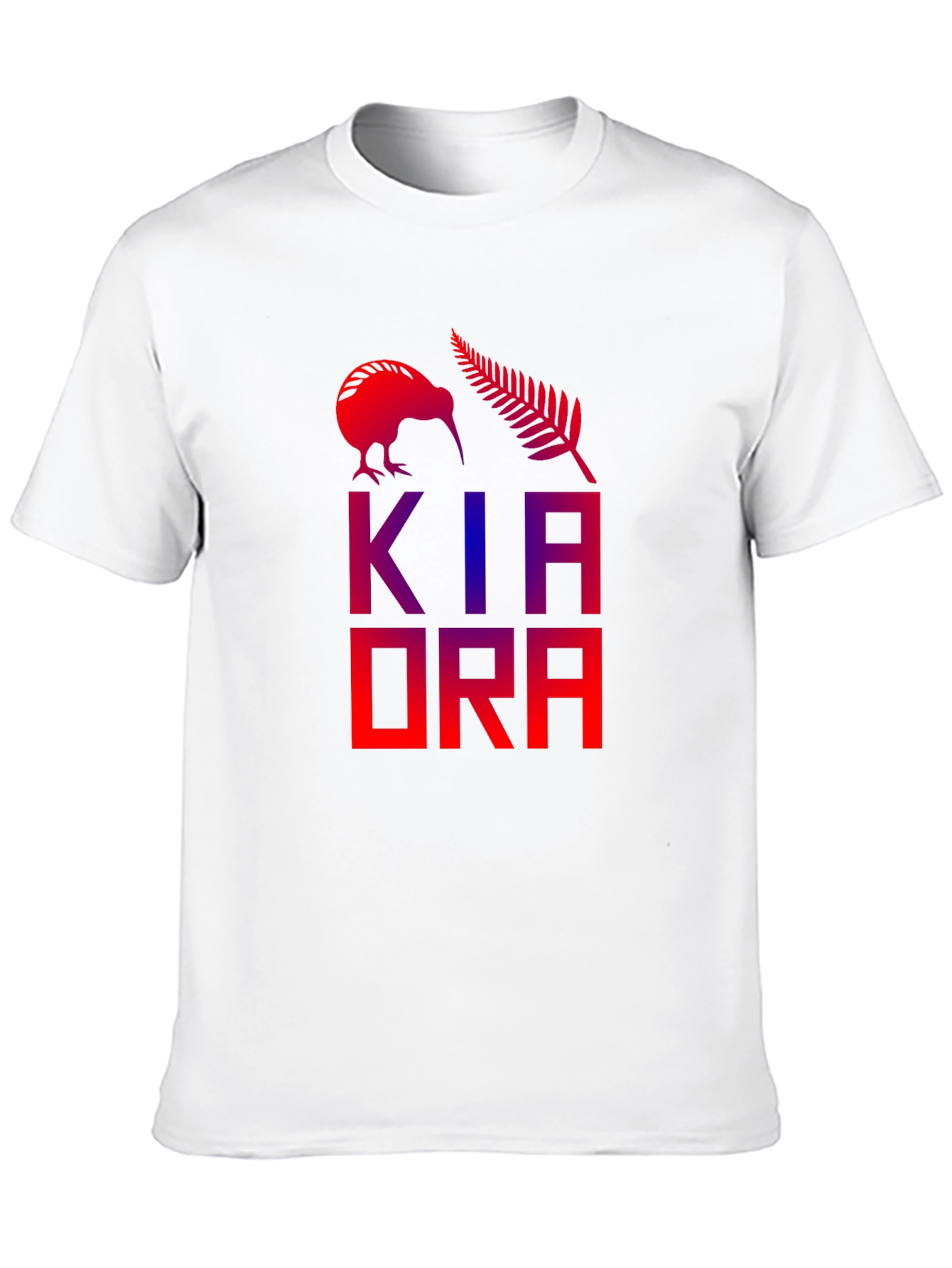 Kia Ora Tee - Kiwi & Fern Design