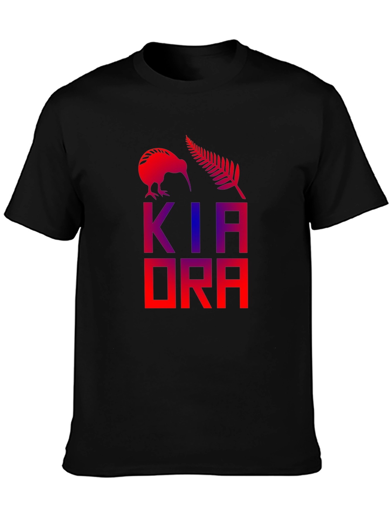 Kia Ora Tee - Kiwi & Fern Design