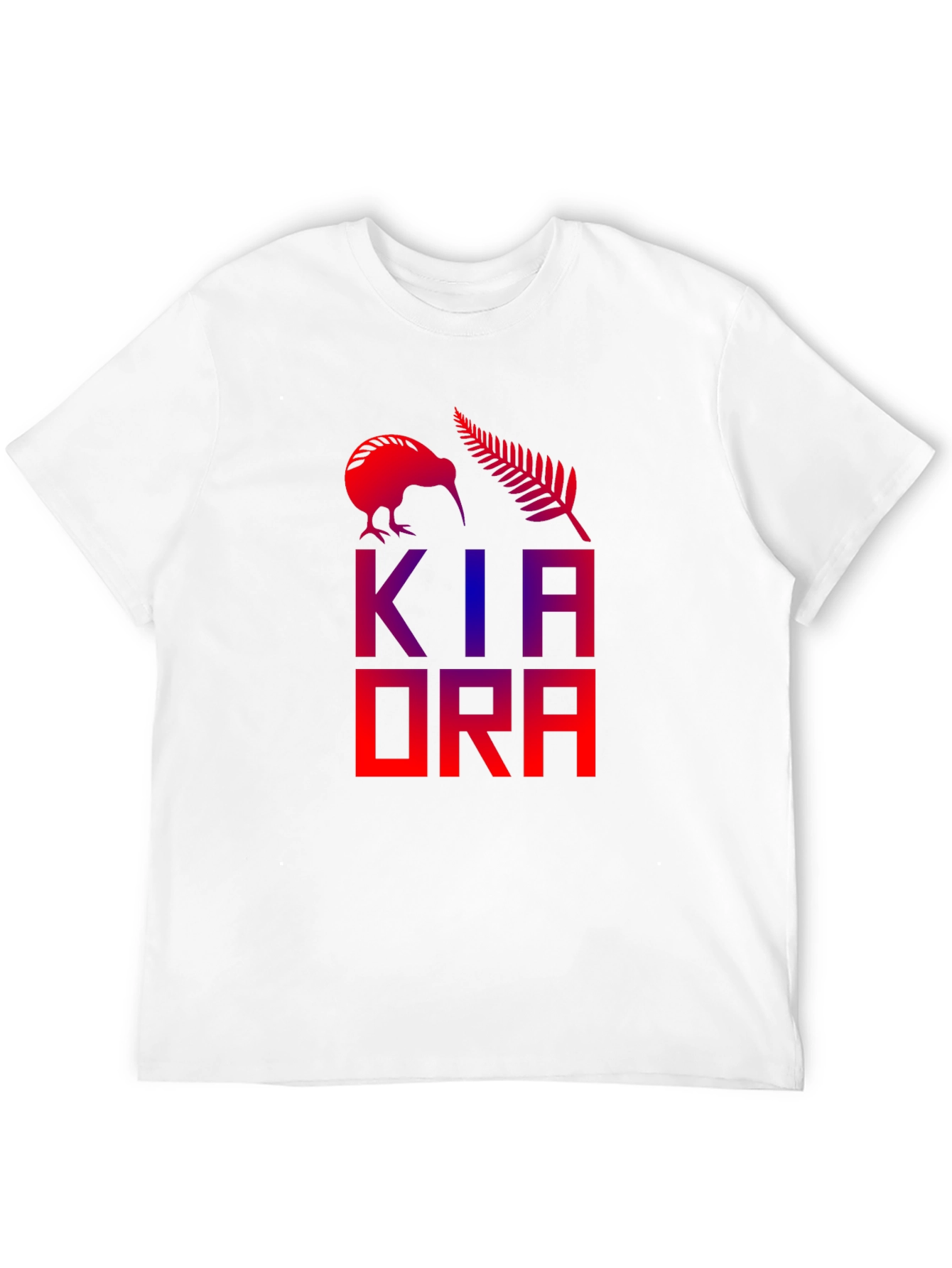 Kia Ora Tee - Kiwi & Fern Design