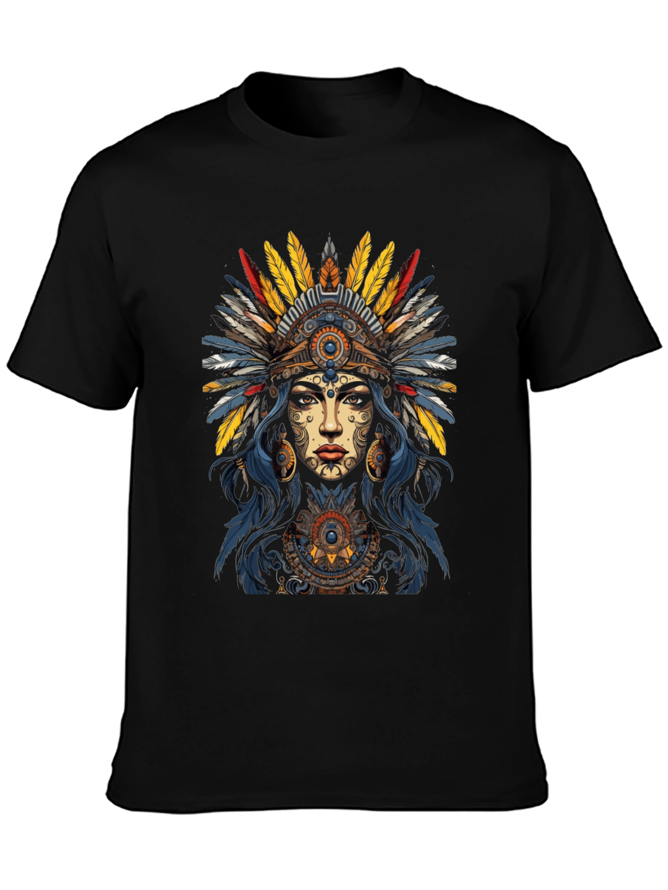 Native American Headdress Graphic T-Shirt