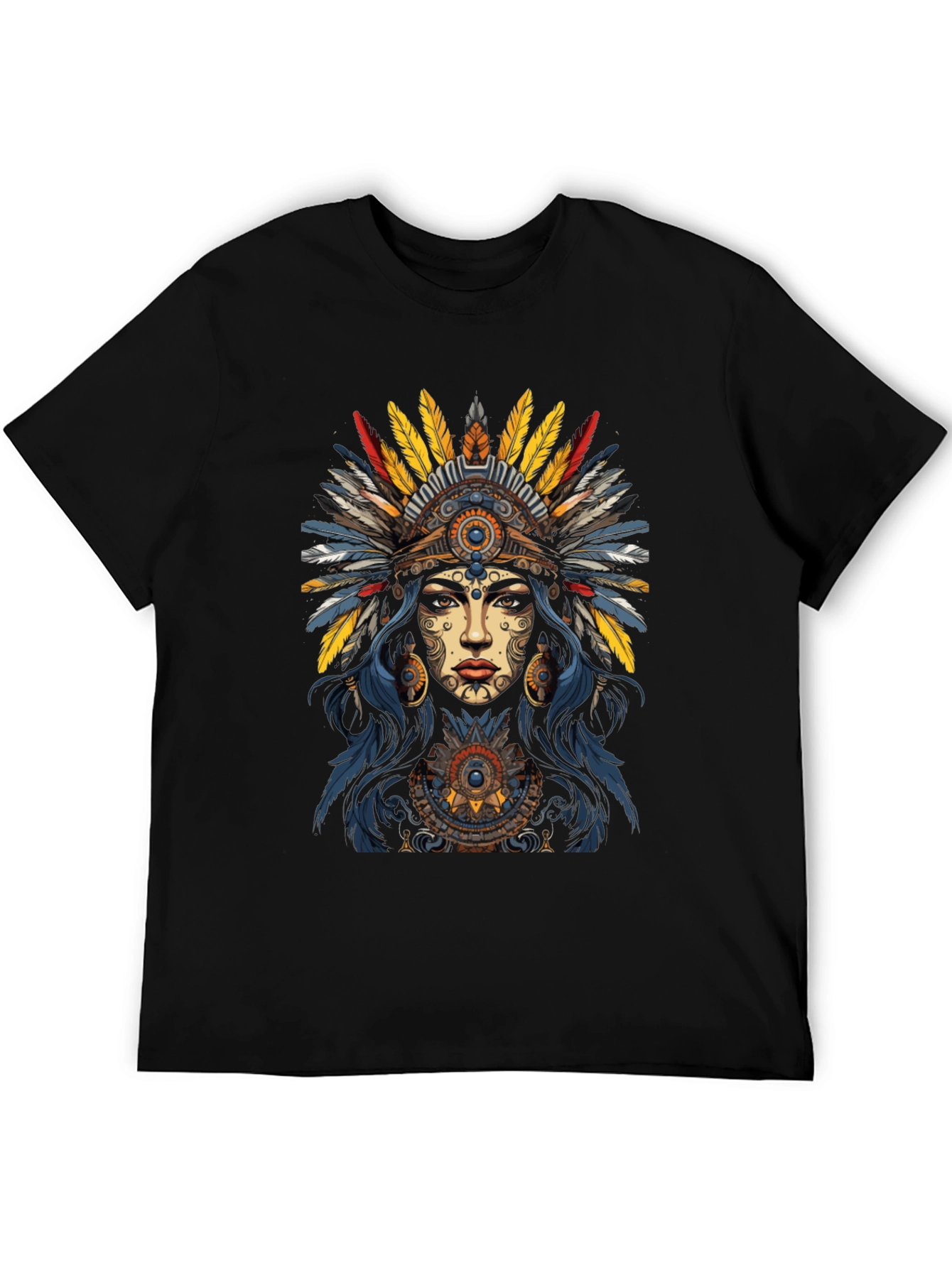 Native American Headdress Graphic T-Shirt