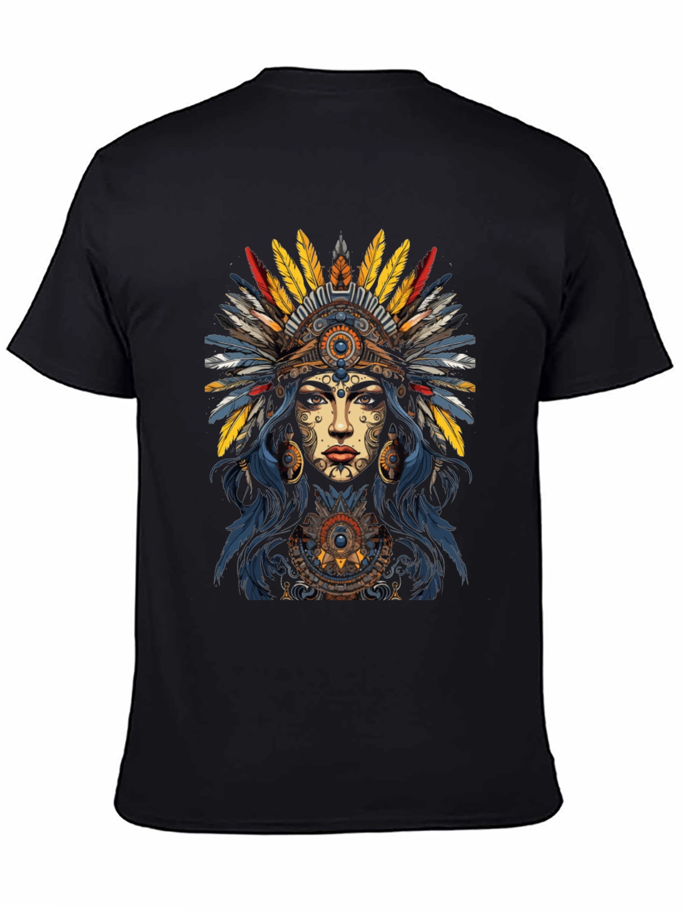 Native American Headdress Graphic T-Shirt