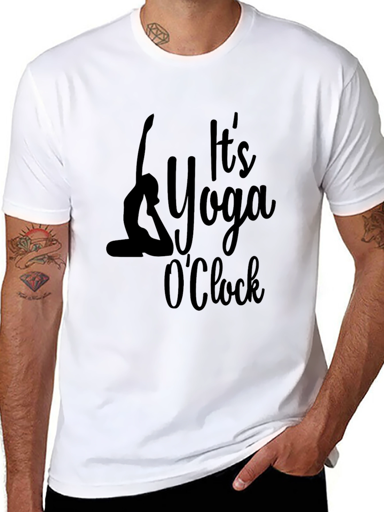 Yoga OClock Graphic T-Shirt - Black