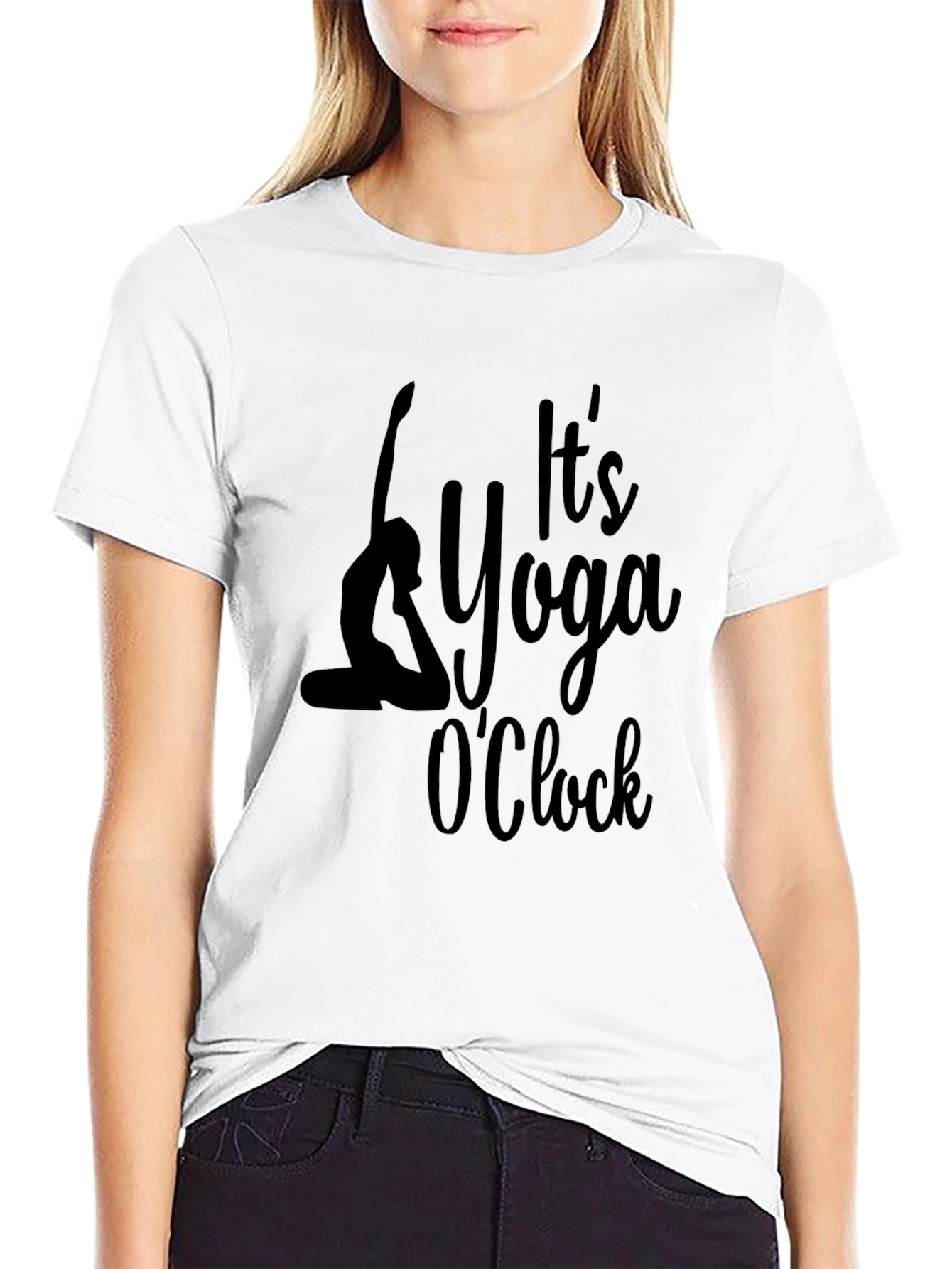 Yoga OClock Graphic T-Shirt - Black