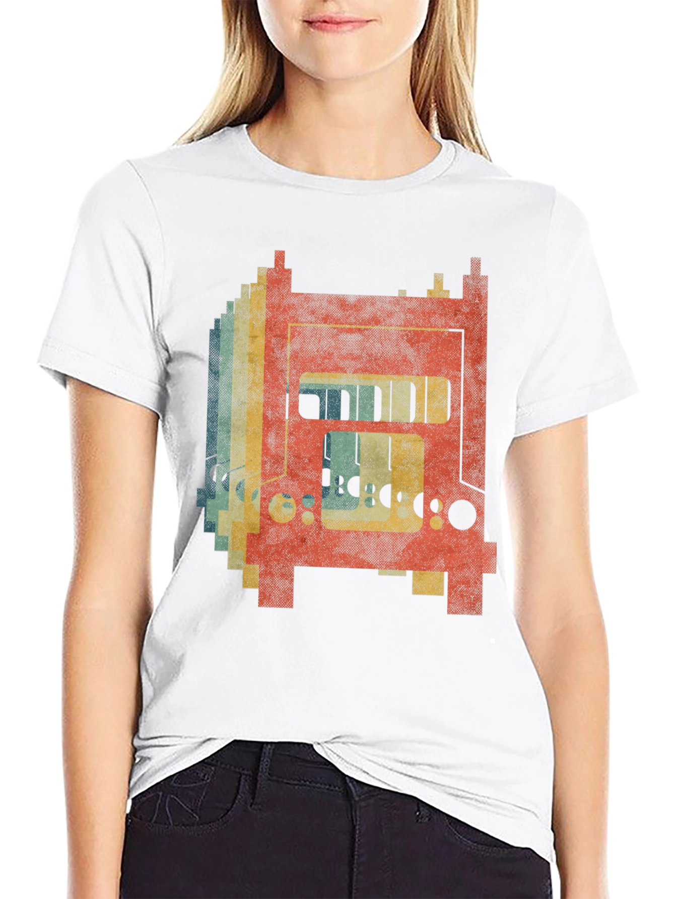 Retro Bridge Graphic Tee - Black
