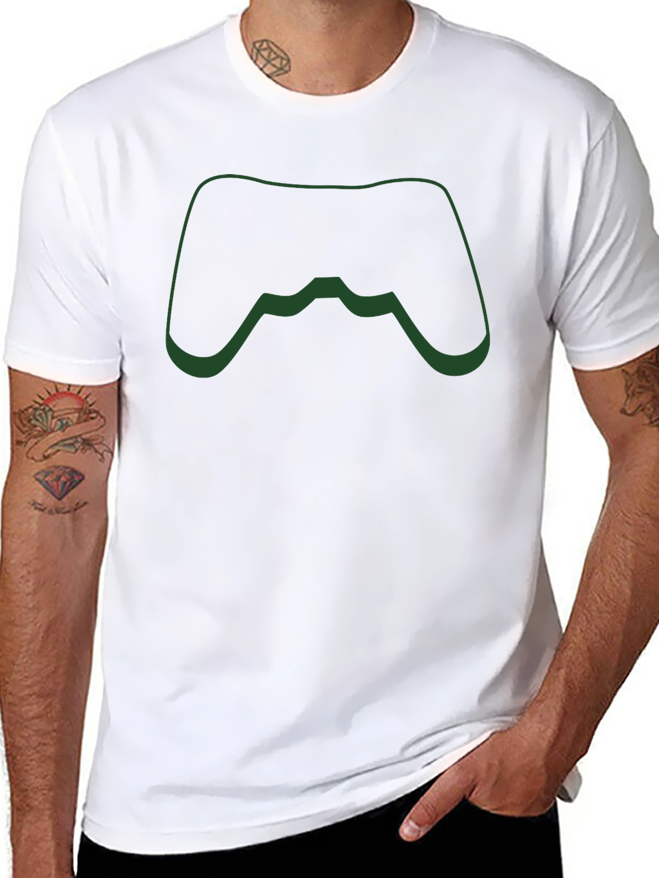 Gamer Controller Graphic Tee - Black Cotton Shirt