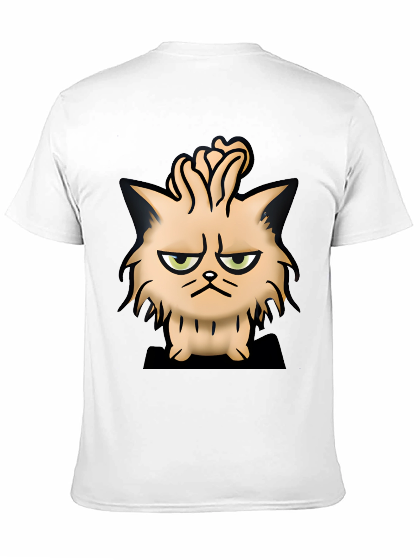Grumpy Cat Cartoon Black T-Shirt