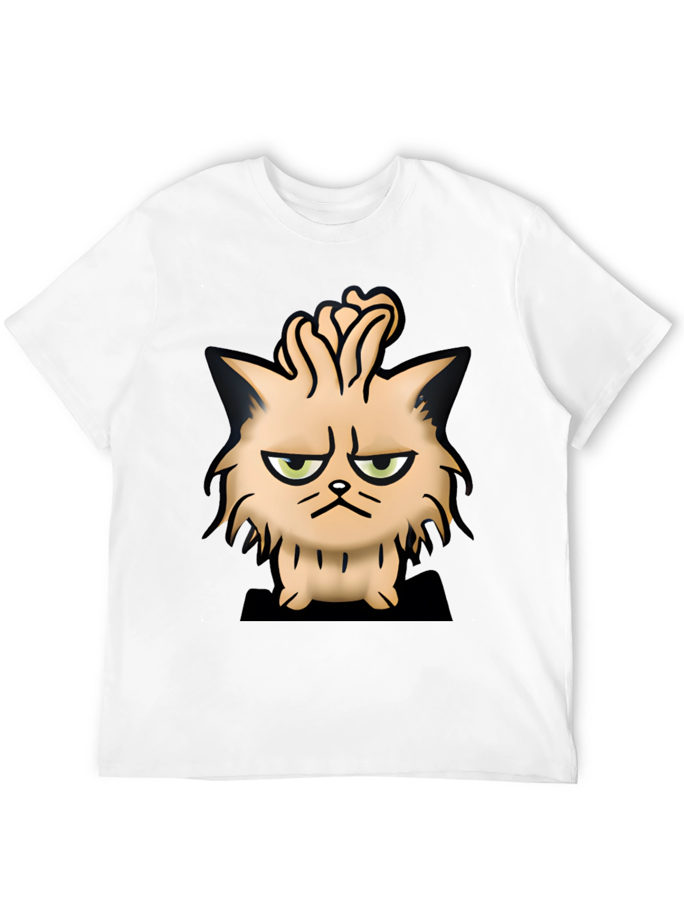 Grumpy Cat Cartoon Black T-Shirt