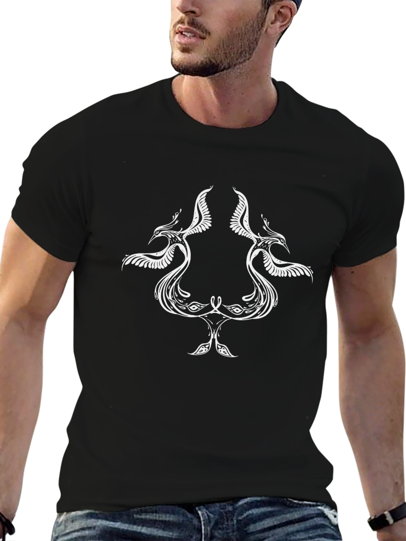 Phoenix Graphic Black Tee